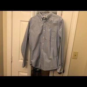 UNIQLO MENS SLIM OXFORD BLUE BUTTON DOWN